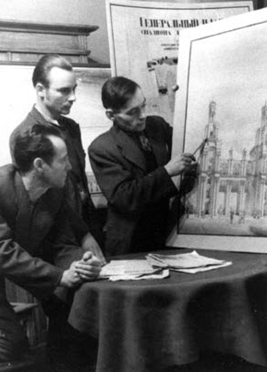 Слева направо: Сергей Андреевич Гусаров, Леонид Авраамович Ламекин, Борис Михайлович Кербель Image